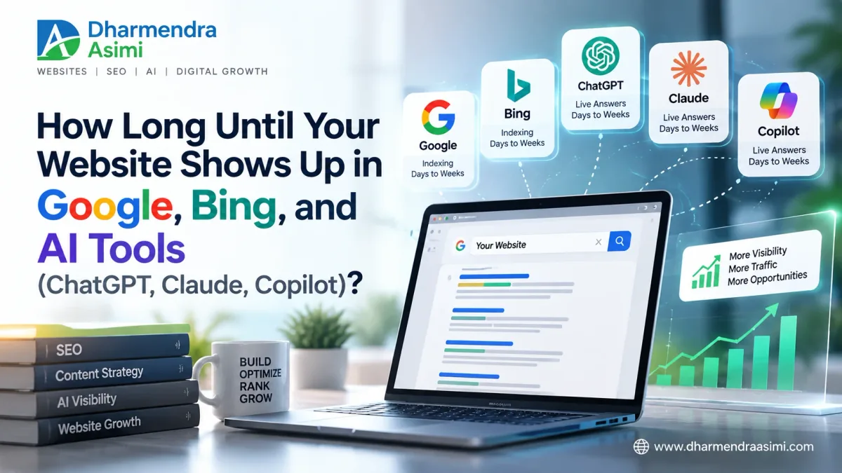 How Long Until Your Website Shows Up in Google, Bing, and AI Tools (ChatGPT, Claude, Copilot)?