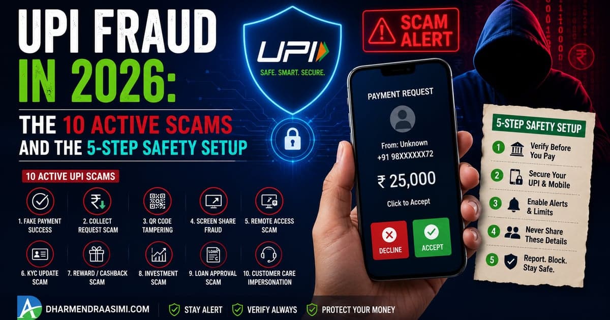 UPI Fraud in 2026: The 10 Active Scams and the 5-Step Safety Setup